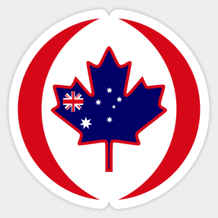 Australian Canadian Multinational Patriot Flag Series Sticker